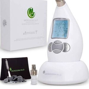 NEW Microderm GLO Diamond Microdermabrasion Machine Home Facial Treatmen…